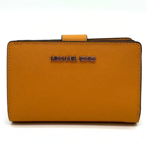 Michael Kors Medium Bifold Zip Chain Wallet Cider - Picture 1 of 8